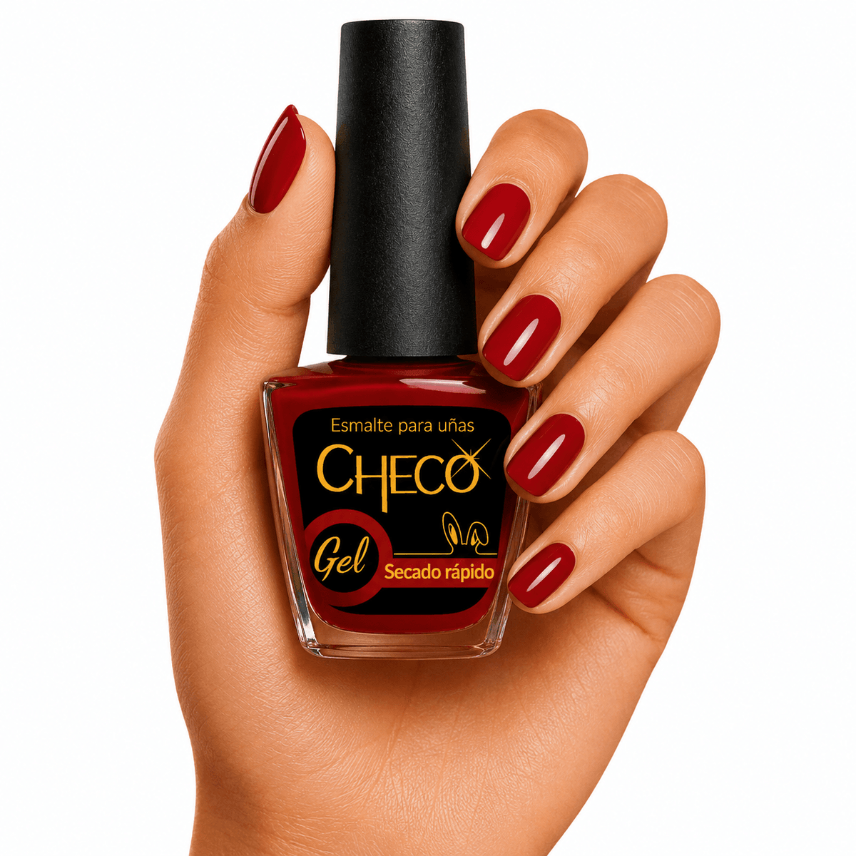 Tono 235 Rojo Carmesí - Esmalte Efecto Gel para Uñas – Brillo Intenso y Larga Duración sin Lámpara UV